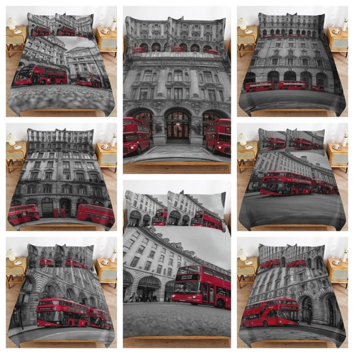 London bus quilt cover doona - london,