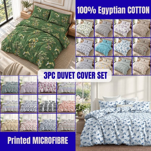 400tc floral 3pc duvet cover - floral,