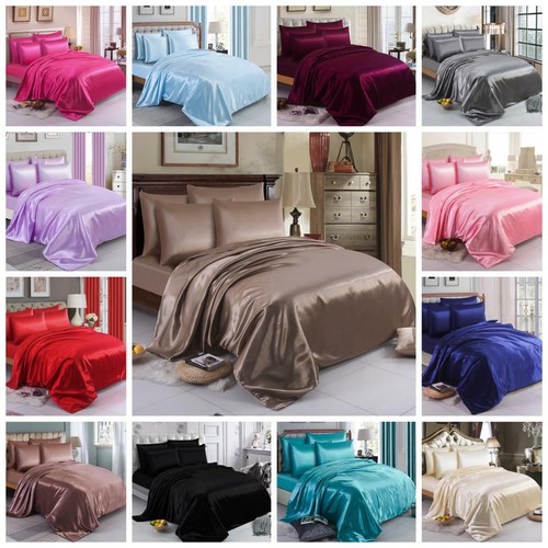 Pcs satin silk bedding set - satin,