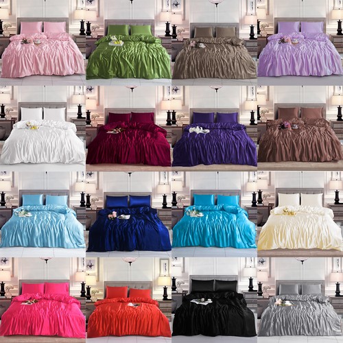 Pcs luxury silk satin duvet - pcs,