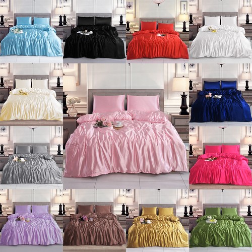 3pcs luxury silk satin duvet - silk,
