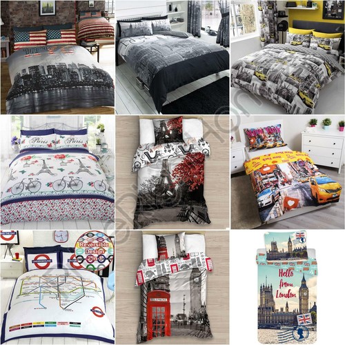 World cities duvet cover - world,